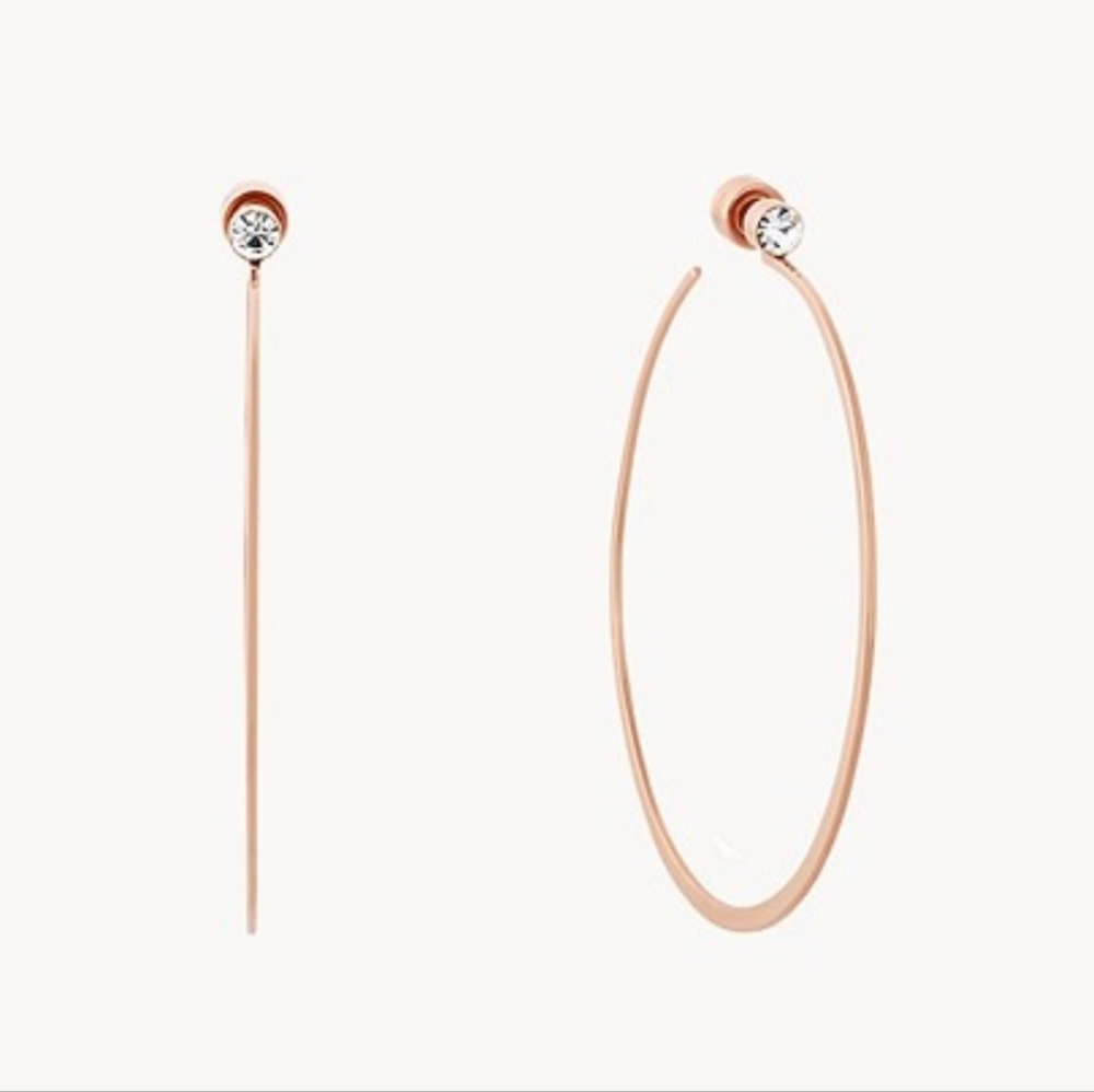 NWT Michael Kors Rhinestone stud hoop earrings